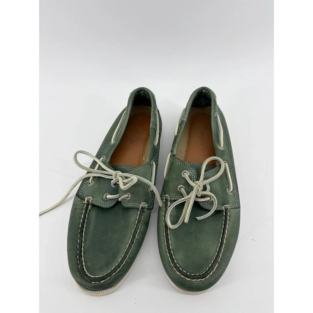 GH Bass Newport Hampton Loafers, Green Leather, Men's Size 10
